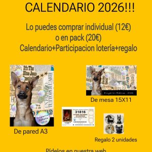 OFERTA PACK 1 CALENDARIO PARED+LOTERIA+REGALO